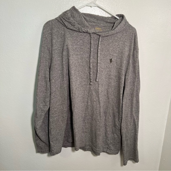 Polo Ralph Lauren Hooded T-Shirt Heather Gray L - Picture 3 of 11